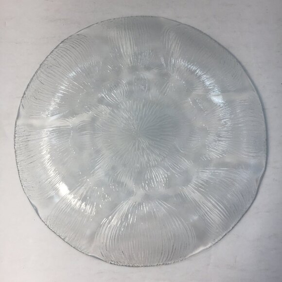 Arcoroc Fleur Canterbury Crocus Set 5 Glass Dessert Plates Textured Floral - Picture 3 of 5